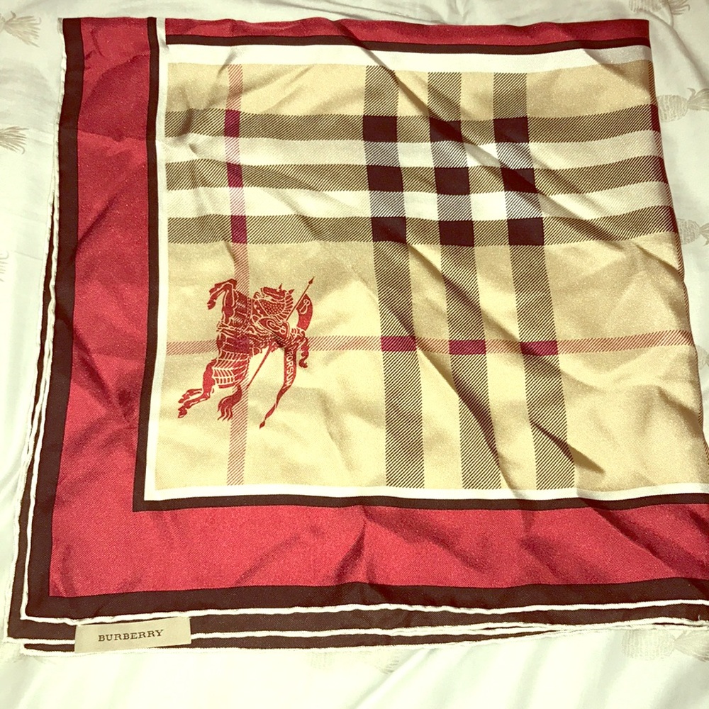 Authentic Burberry Silk square Scarf